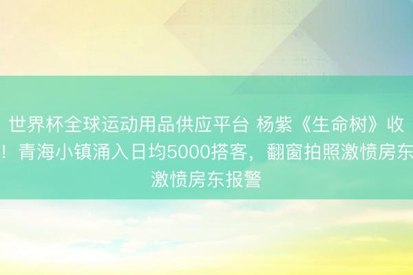 世界杯全球运动用品供应平台 杨紫《生命树》收官后!青海小镇涌入日均5000搭客,翻窗拍照激愤房东报警